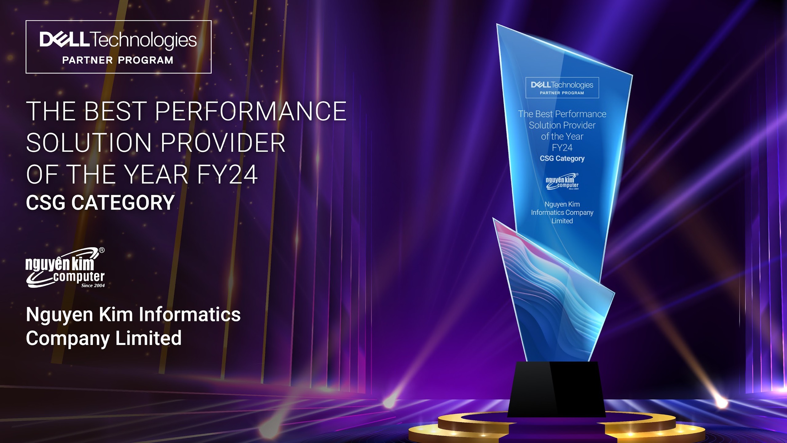 THE BEST PERFORMANCE SOLUTION PROVIDER OF THE YEAR FY24 CSG CATEGORY