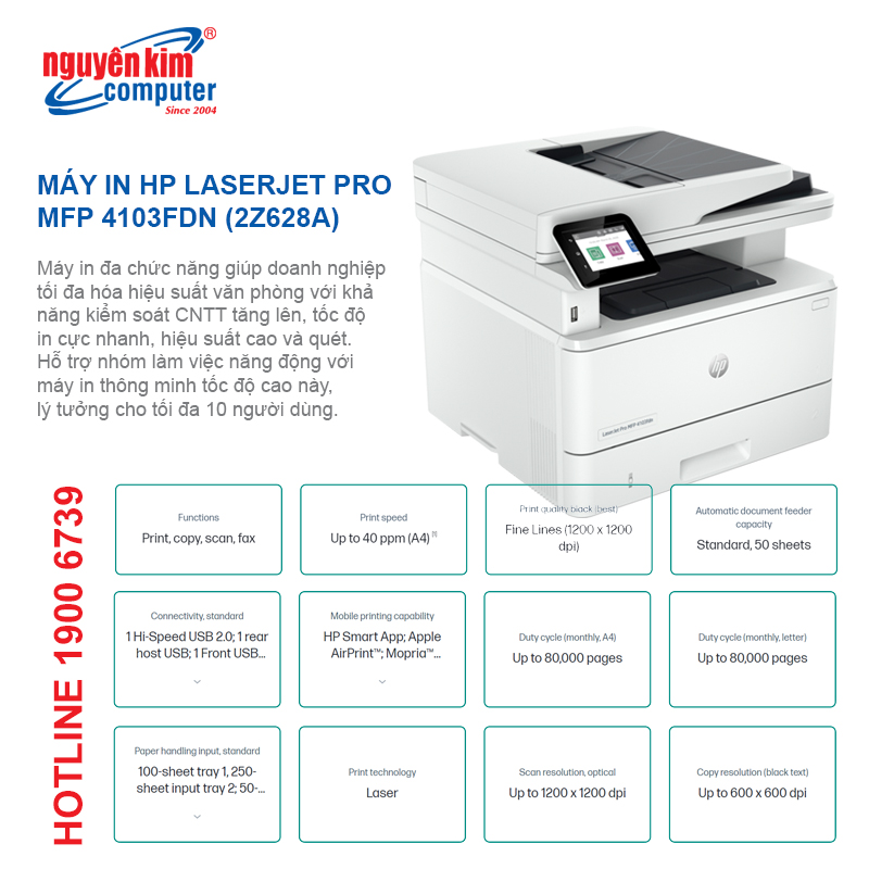 HP LaserJet Pro MFP 4103fdn 2Z628A