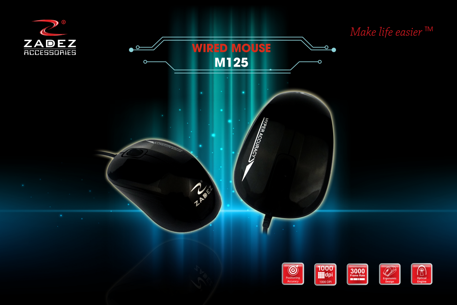 Chuot co day Wired Mouse Zadez M125