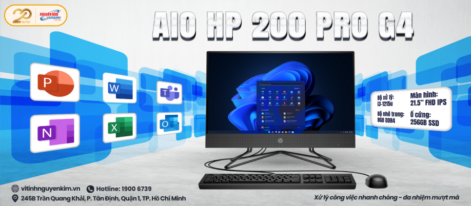PC HP 200 Pro G4 AIO I3